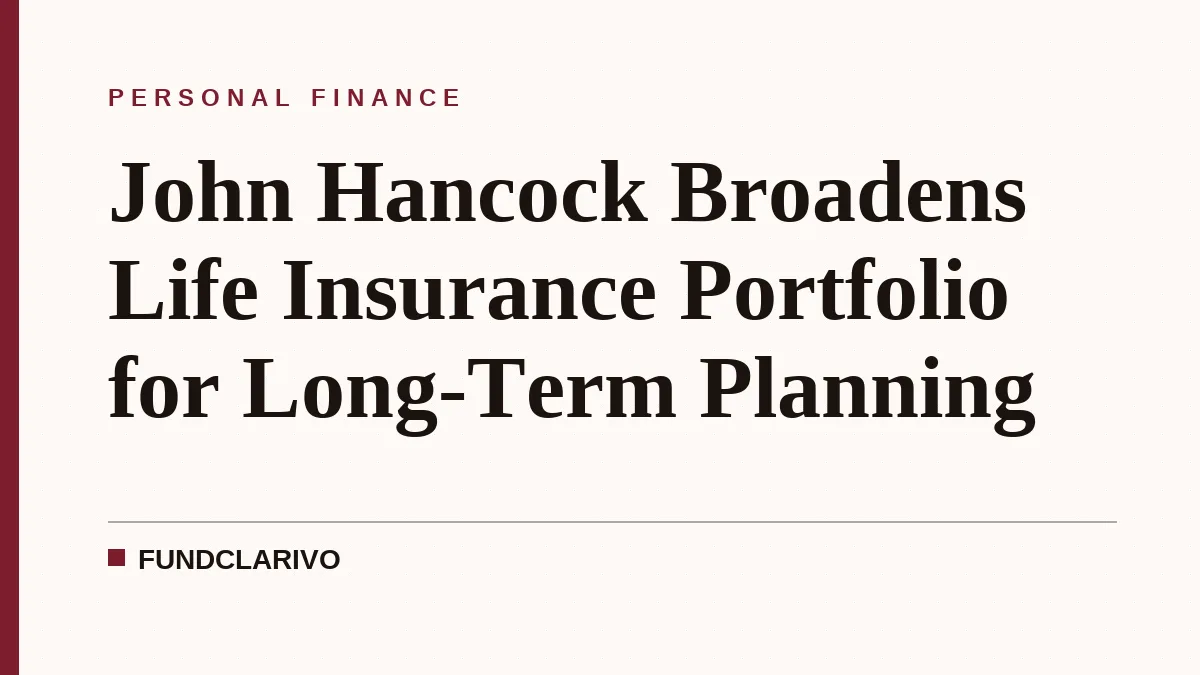 John Hancock Broadens Life Insurance Portfolio for Long-Term Planning