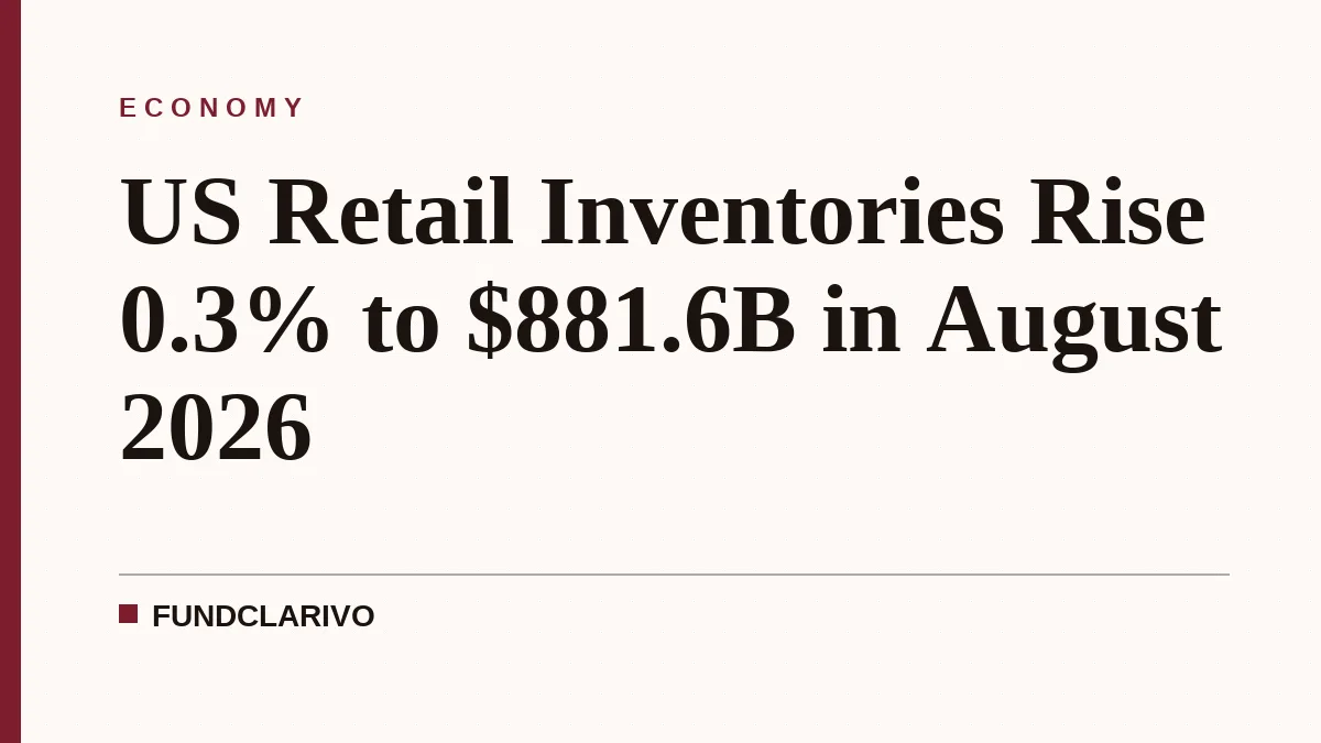 US Retail Inventories Rise 0.3% to $881.6B in August 2026