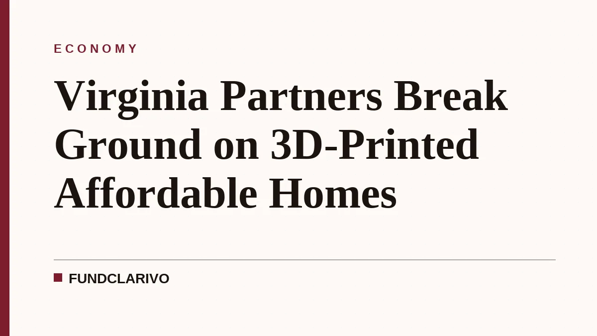 Virginia Partners Break Ground on 3D-Printed Affordable Homes