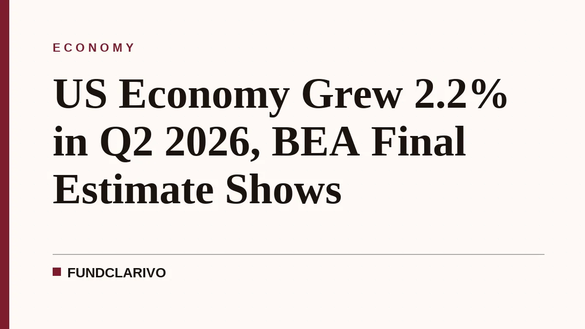 US Economy Grew 2.2% in Q2 2026, BEA Final Estimate Shows