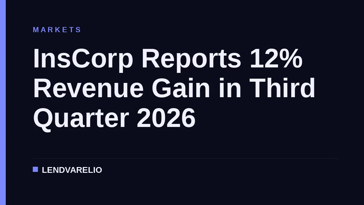 InsCorp Reports 12% Revenue Gain in Third Quarter 2026