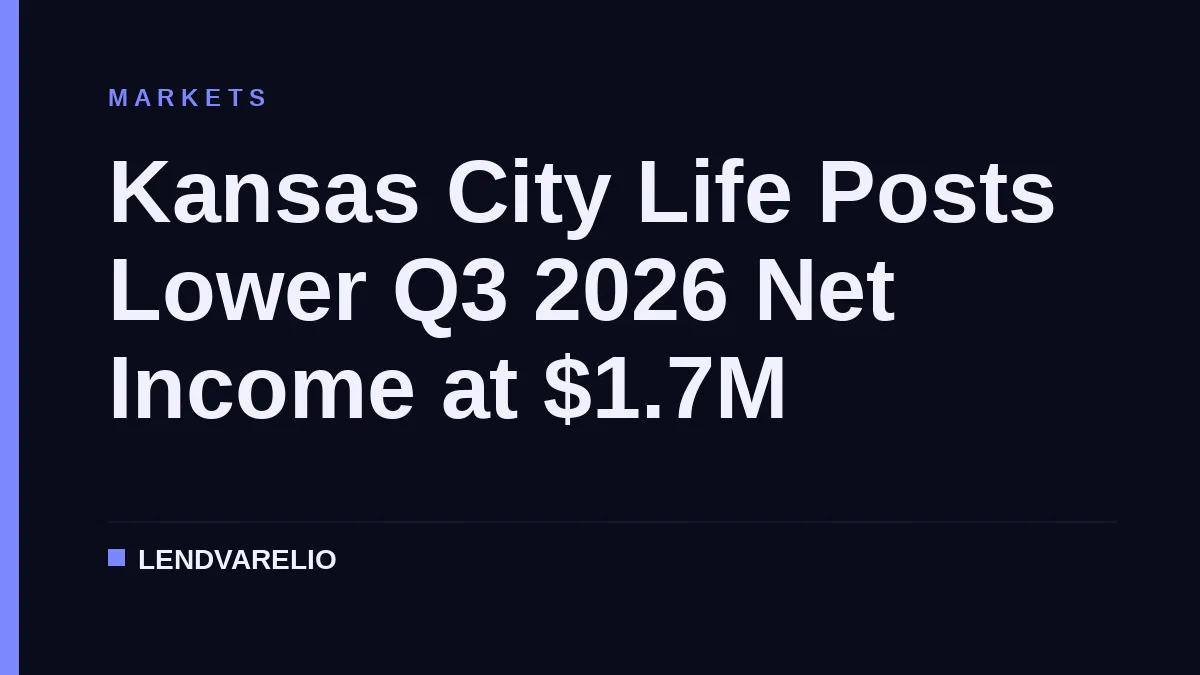 Kansas City Life Posts Lower Q3 2026 Net Income at $1.7M