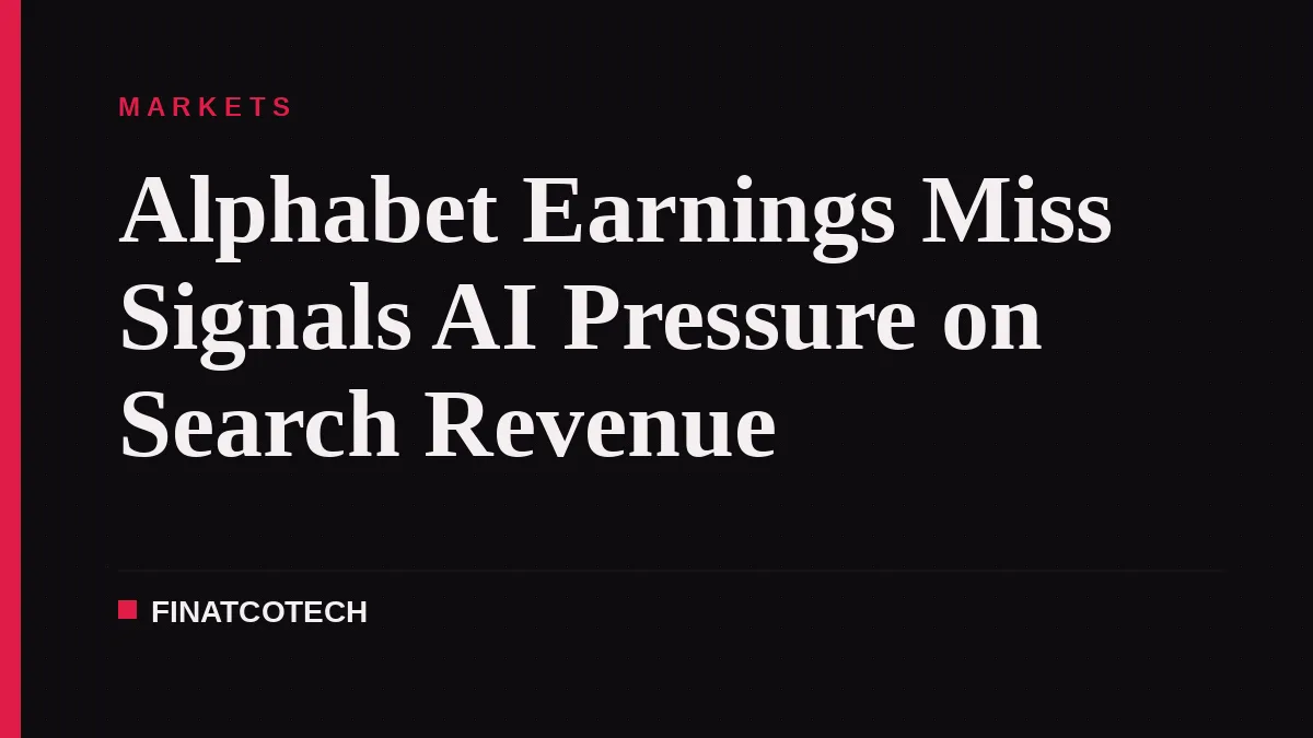 Alphabet Earnings Miss Signals AI Pressure on Search Revenue