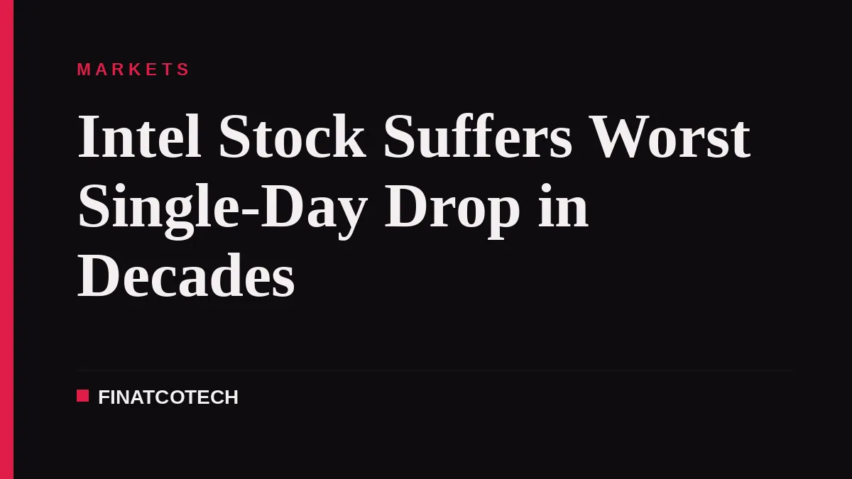 Intel Stock Suffers Worst Single-Day Drop in Decades