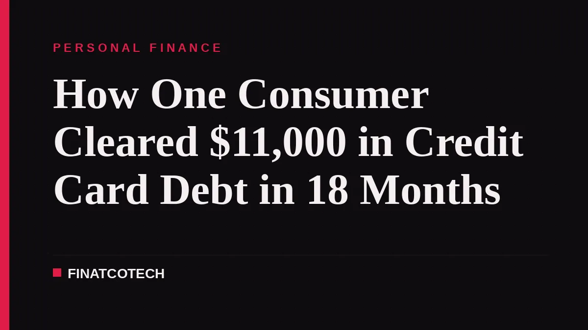How One Consumer Cleared $11,000 in Credit Card Debt in 18 Months