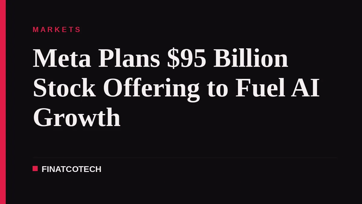 Meta Plans $95 Billion Stock Offering to Fuel AI Growth