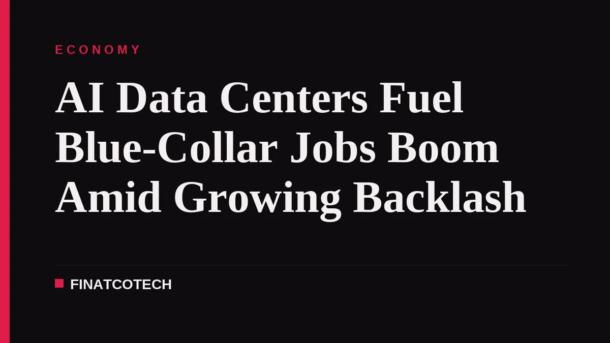 AI Data Centers Fuel Blue-Collar Jobs Boom Amid Growing Backlash