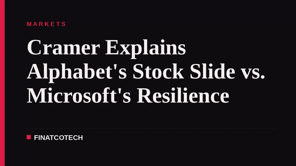 Cramer Explains Alphabet's Stock Slide vs. Microsoft's Resilience