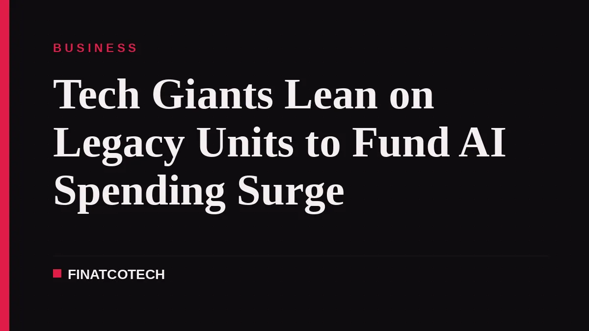 Tech Giants Lean on Legacy Units to Fund AI Spending Surge