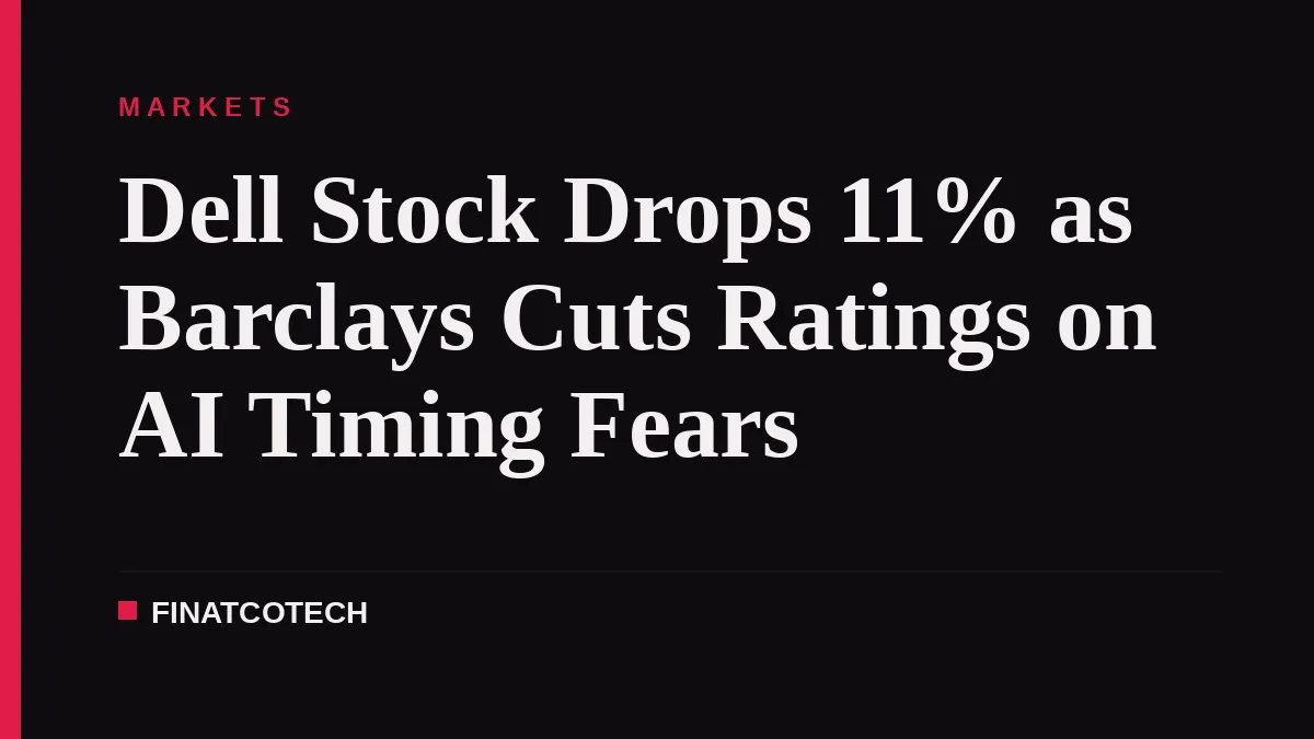 Dell Stock Drops 11% as Barclays Cuts Ratings on AI Timing Fears