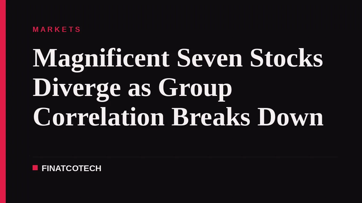 Magnificent Seven Stocks Diverge as Group Correlation Breaks Down