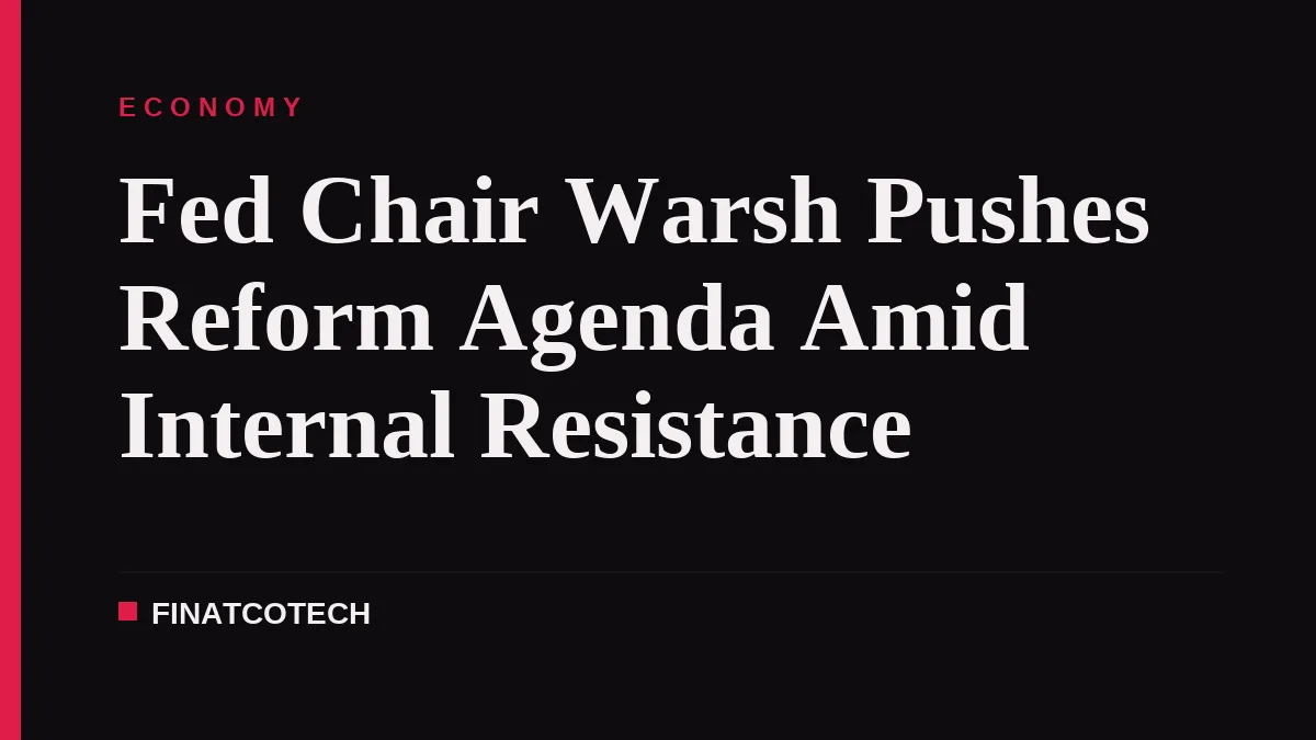Fed Chair Warsh Pushes Reform Agenda Amid Internal Resistance