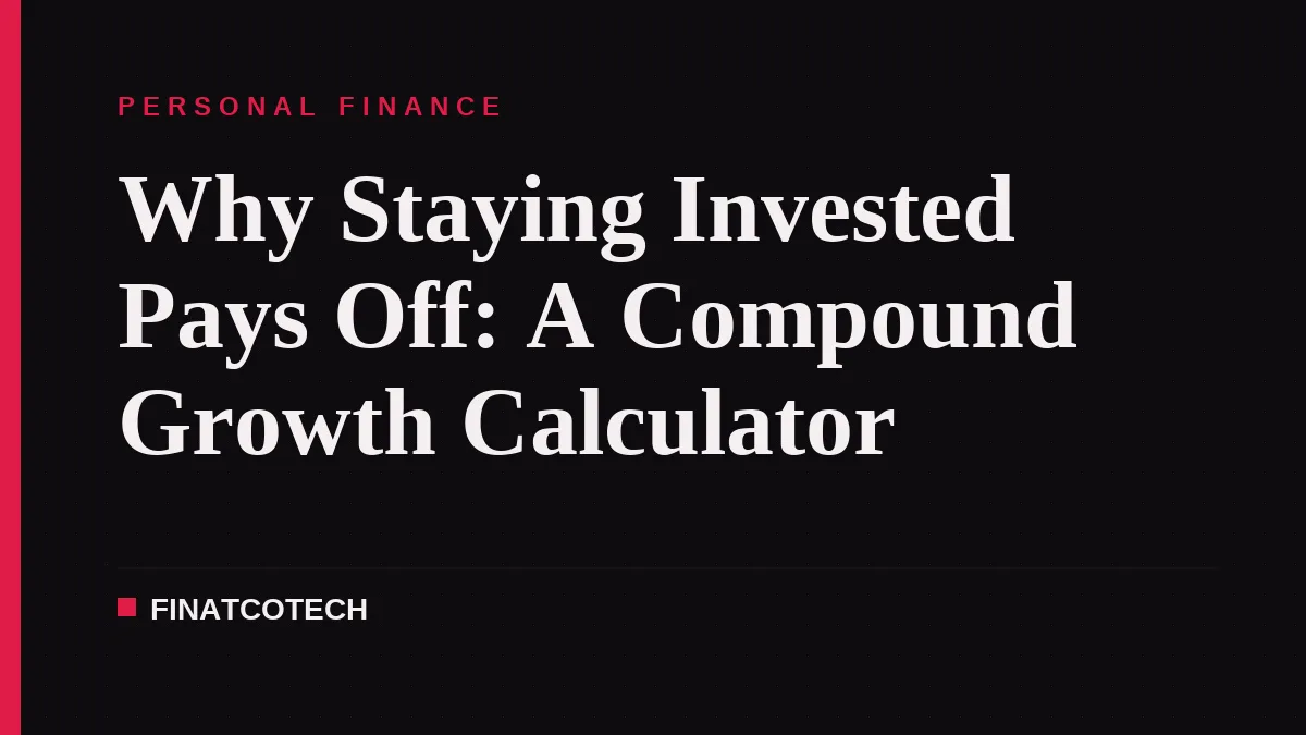 Why Staying Invested Pays Off: A Compound Growth Calculator