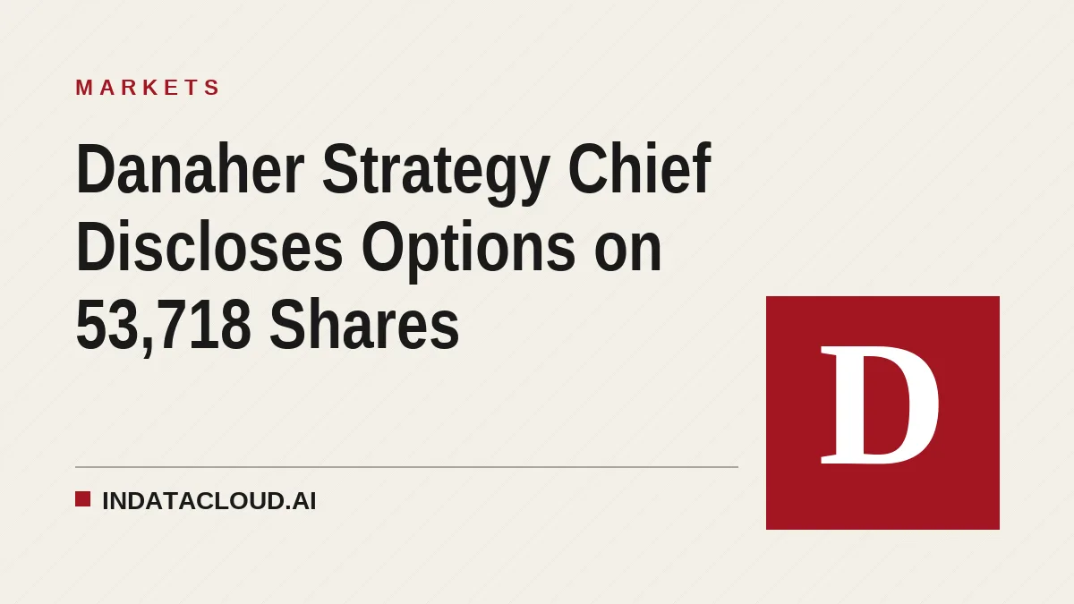 Danaher Strategy Chief Discloses Options on 53,718 Shares