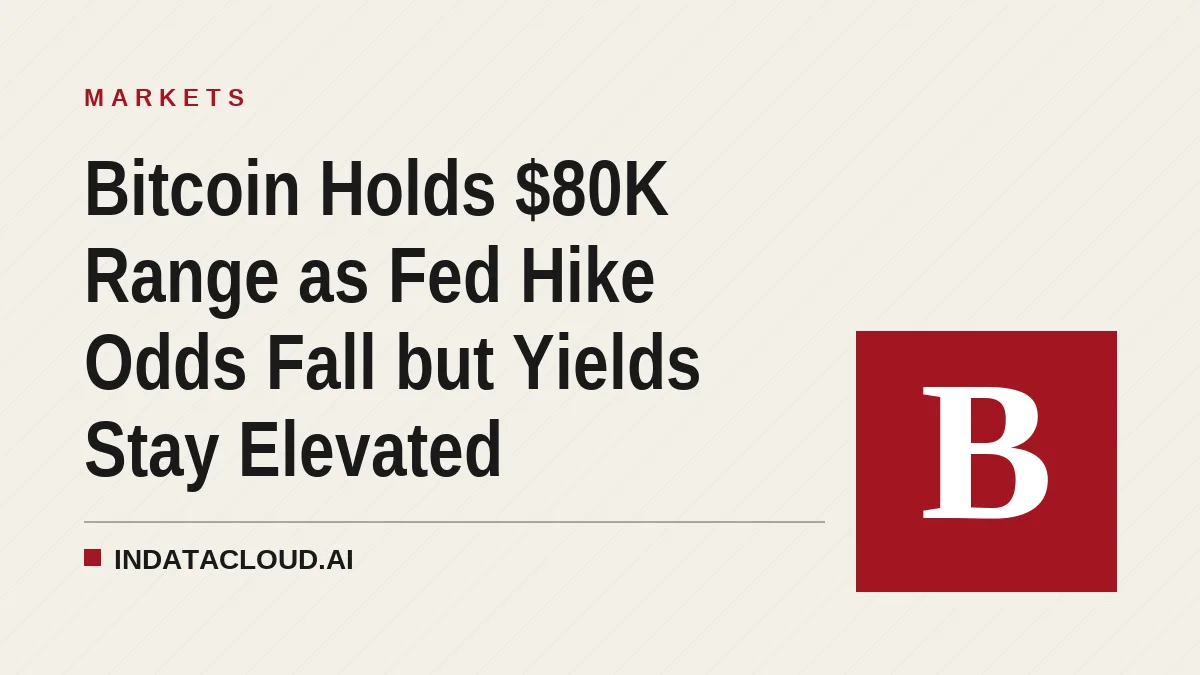 Bitcoin Holds $80K Range as Fed Hike Odds Fall but Yields Stay Elevated