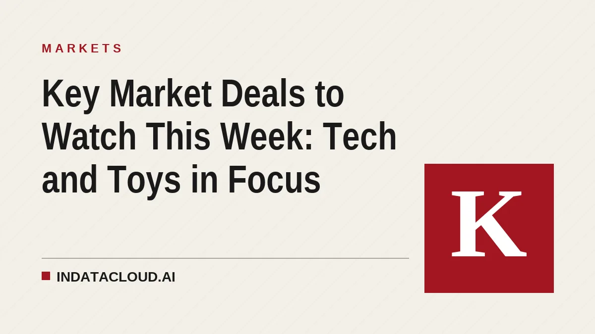 Key Market Deals to Watch This Week: Tech and Toys in Focus