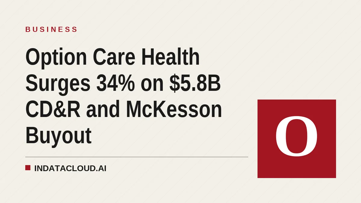 Option Care Health Surges 34% on $5.8B CD&R and McKesson Buyout