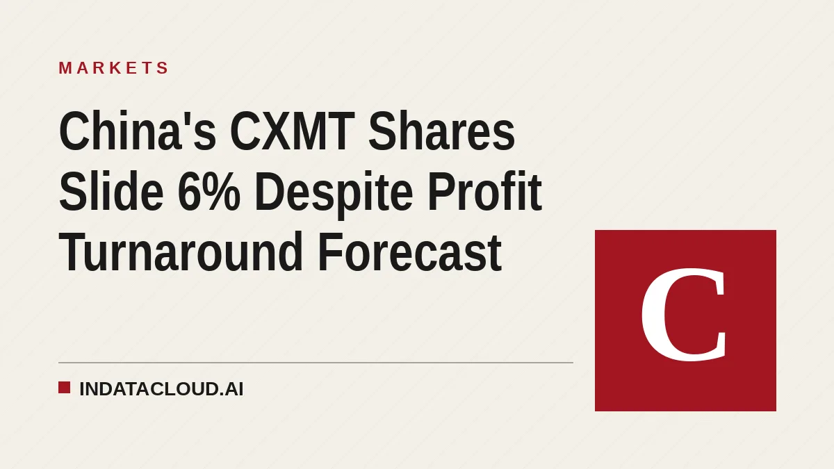 China's CXMT Shares Slide 6% Despite Profit Turnaround Forecast