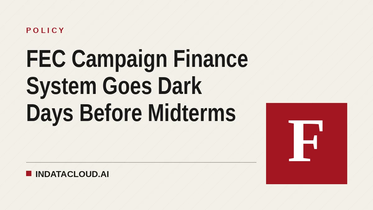 FEC Campaign Finance System Goes Dark Days Before Midterms