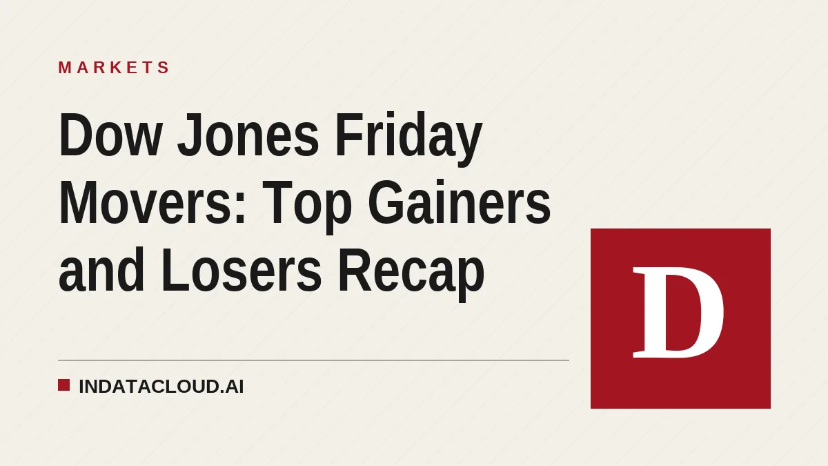 Dow Jones Friday Movers: Top Gainers and Losers Recap
