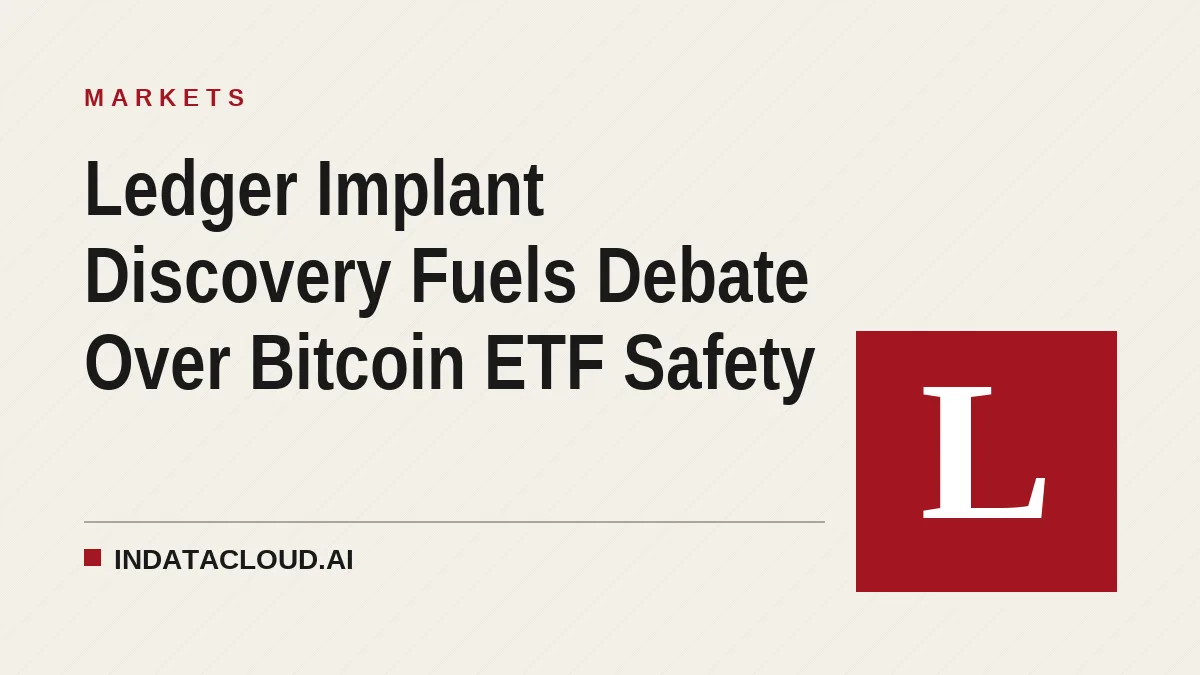 Ledger Implant Discovery Fuels Debate Over Bitcoin ETF Safety