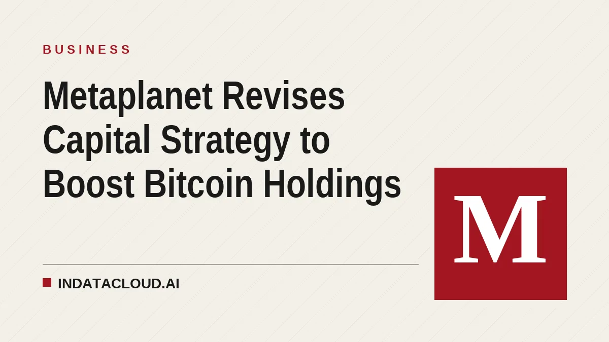 Metaplanet Revises Capital Strategy to Boost Bitcoin Holdings