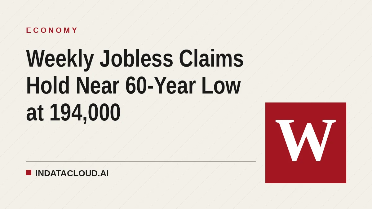 Weekly Jobless Claims Hold Near 60-Year Low at 194,000