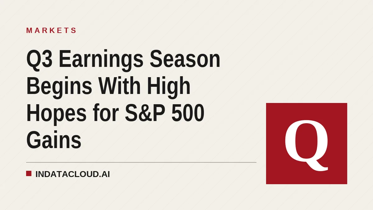 Q3 Earnings Season Begins With High Hopes for S&P 500 Gains