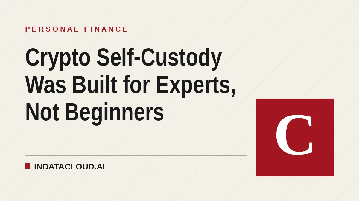 Crypto Self-Custody Was Built for Experts, Not Beginners