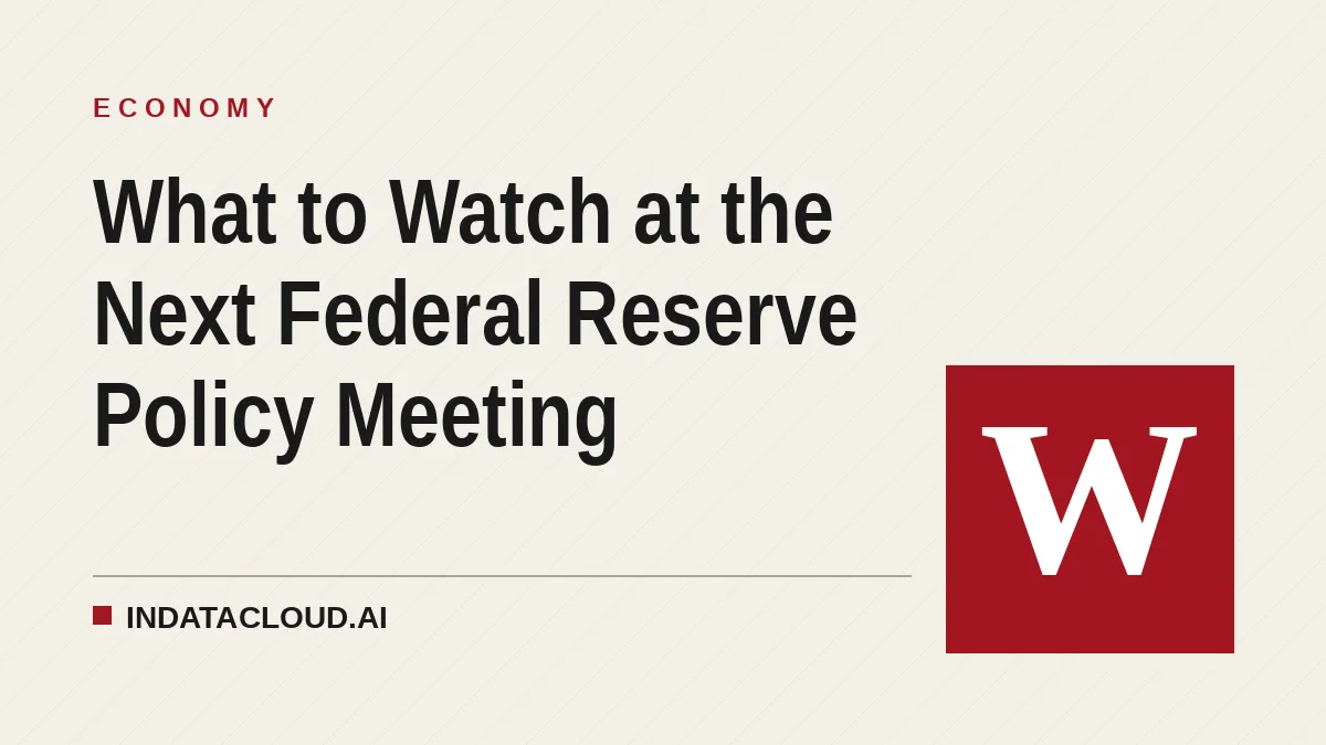 What to Watch at the Next Federal Reserve Policy Meeting