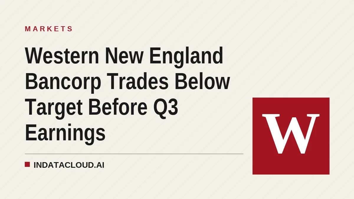 Western New England Bancorp Trades Below Target Before Q3 Earnings