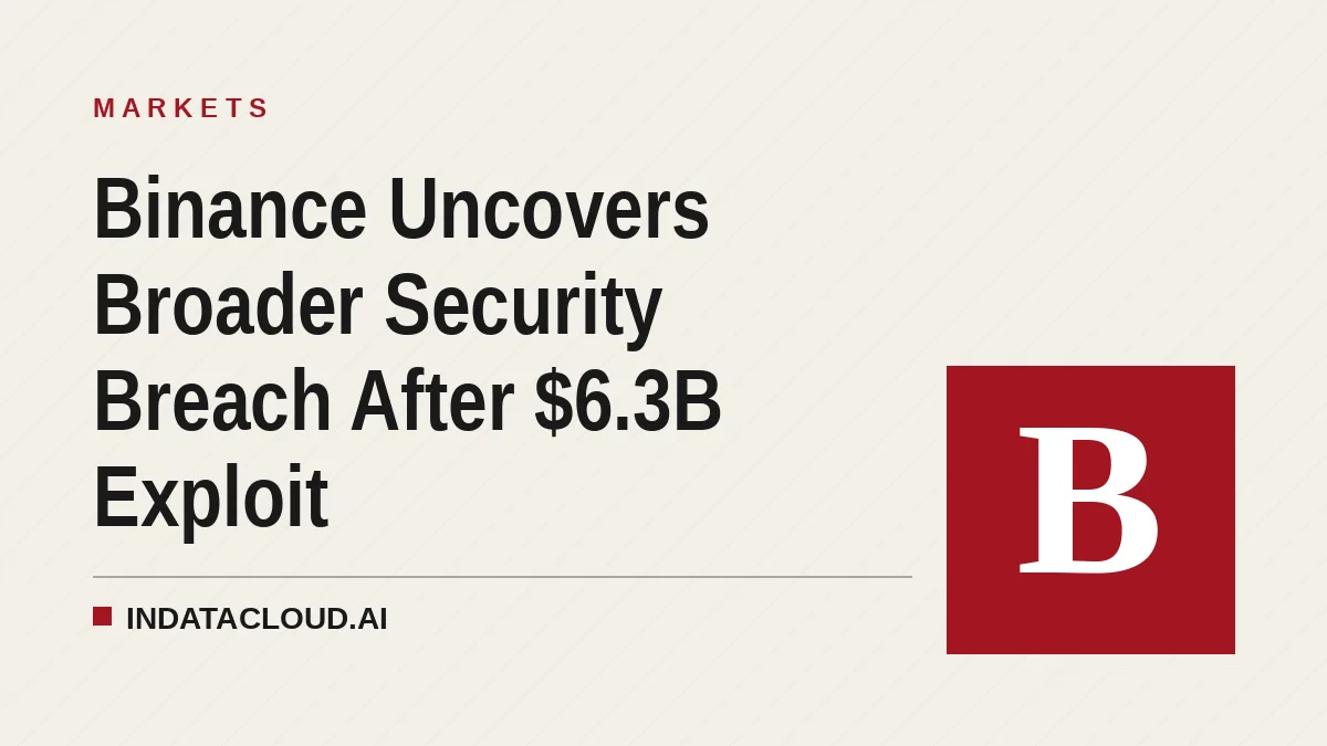 Binance Uncovers Broader Security Breach After $6.3B Exploit