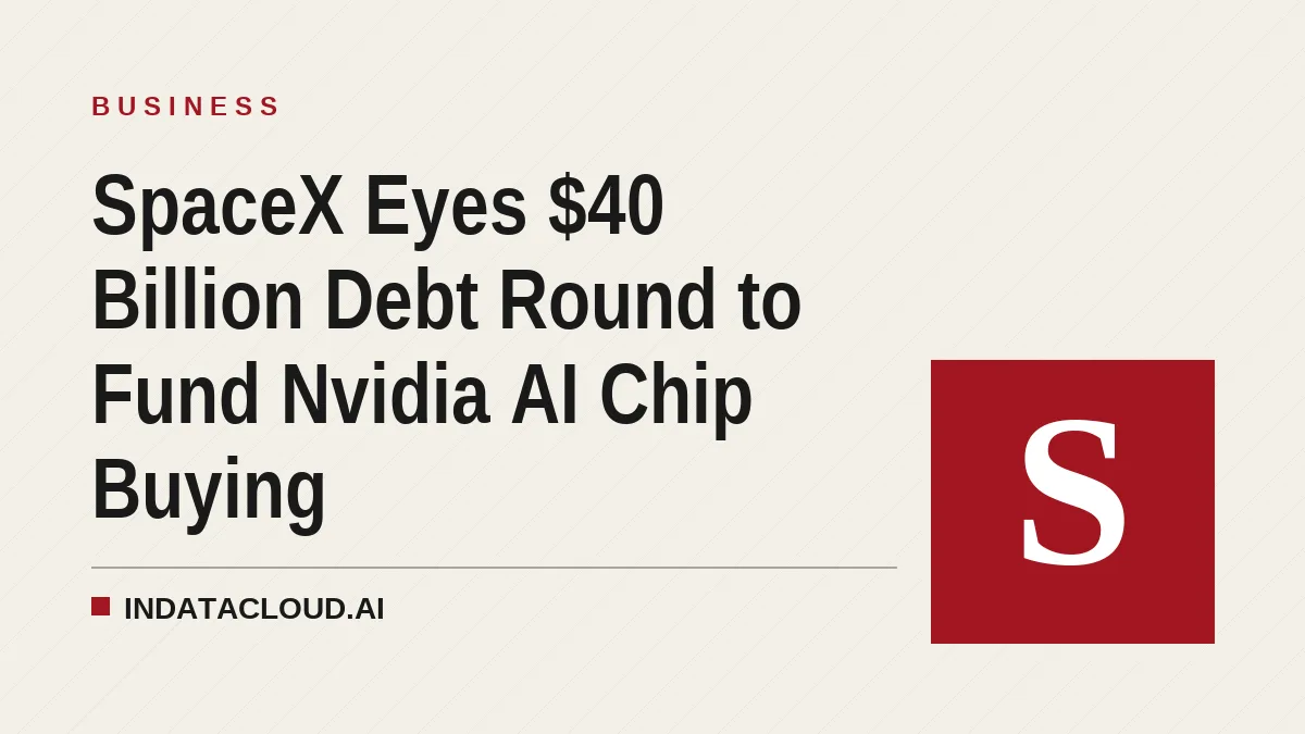 SpaceX Eyes $40 Billion Debt Round to Fund Nvidia AI Chip Buying