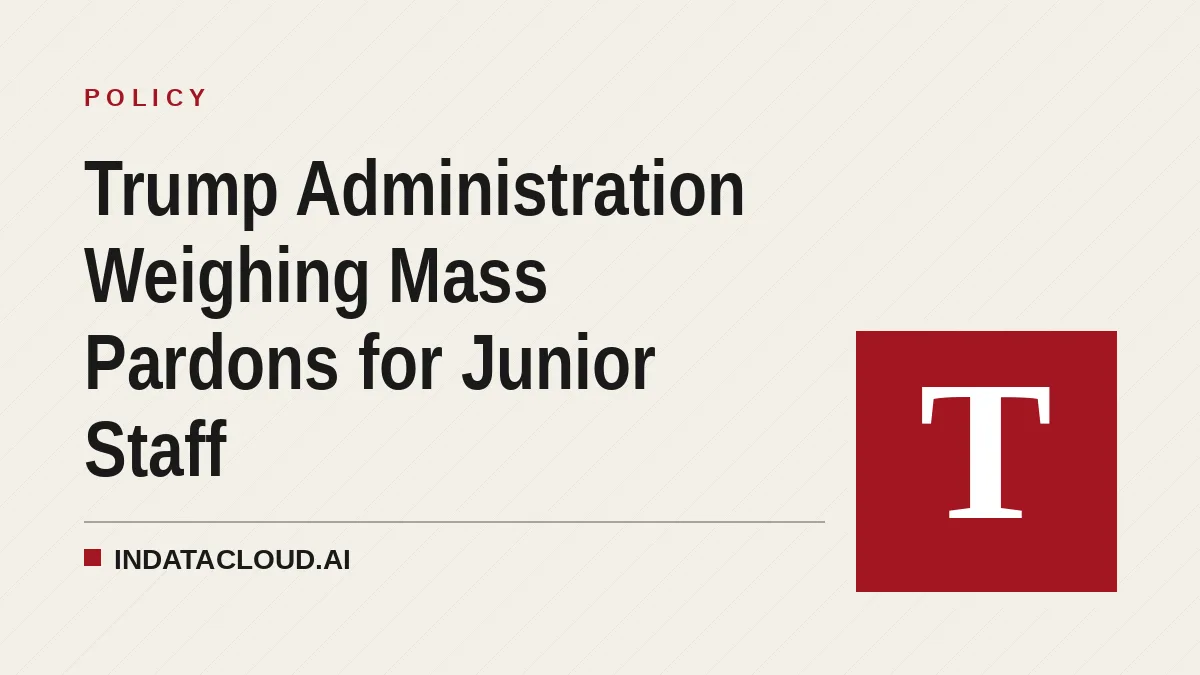 Trump Administration Weighing Mass Pardons for Junior Staff