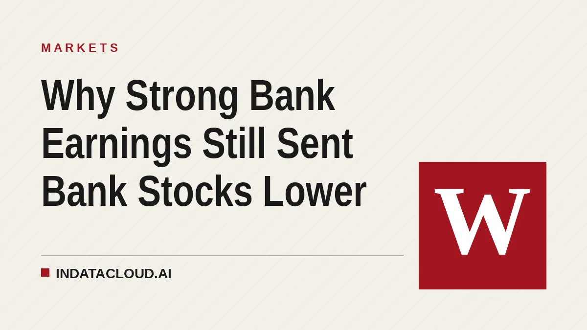 Why Strong Bank Earnings Still Sent Bank Stocks Lower