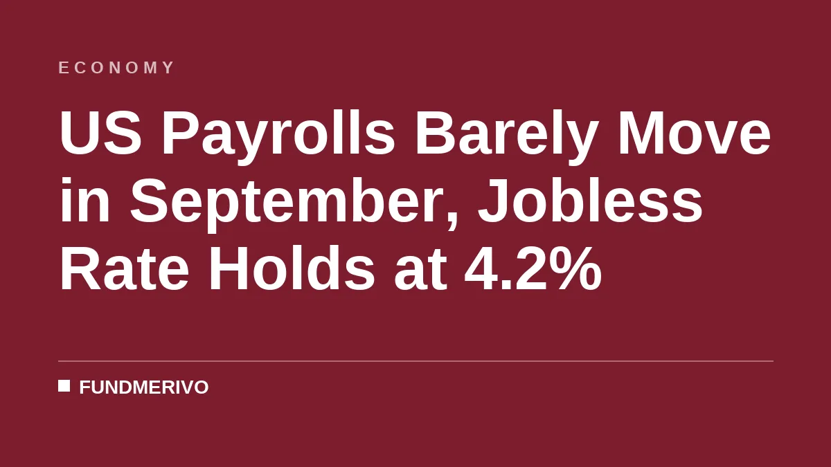 US Payrolls Barely Move in September, Jobless Rate Holds at 4.2%