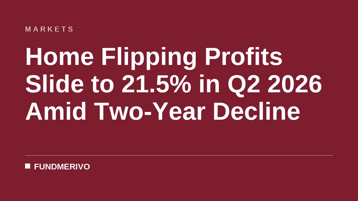 Home Flipping Profits Slide to 21.5% in Q2 2026 Amid Two-Year Decline