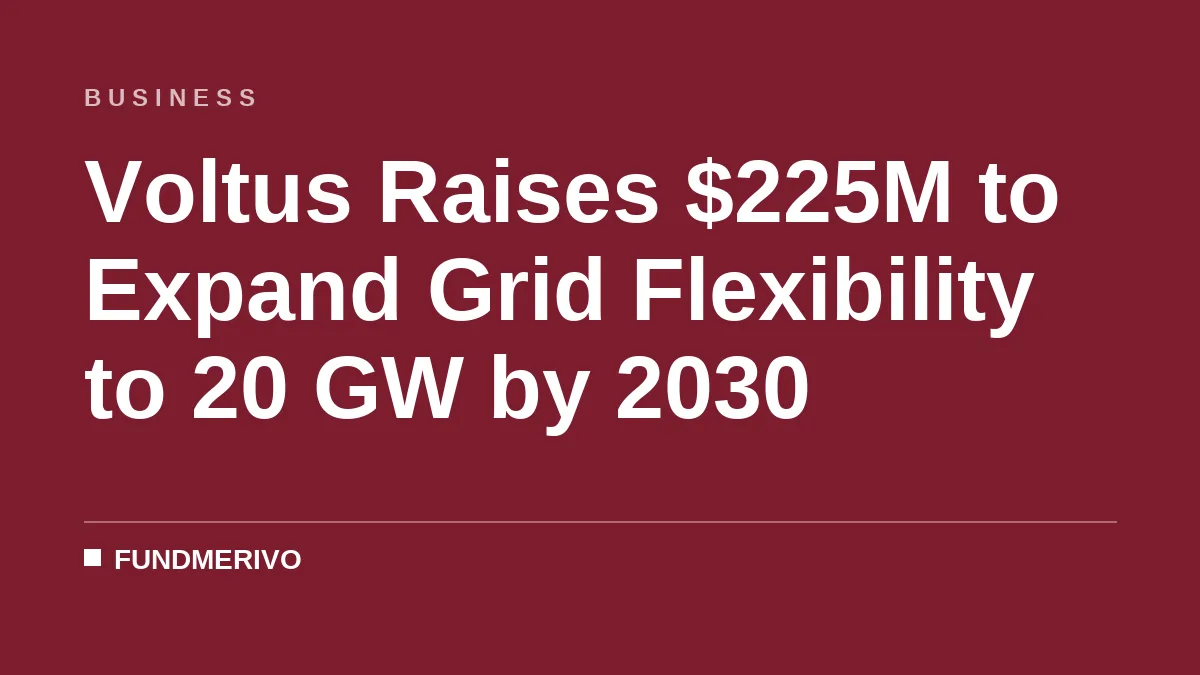 Voltus Raises $225M to Expand Grid Flexibility to 20 GW by 2030