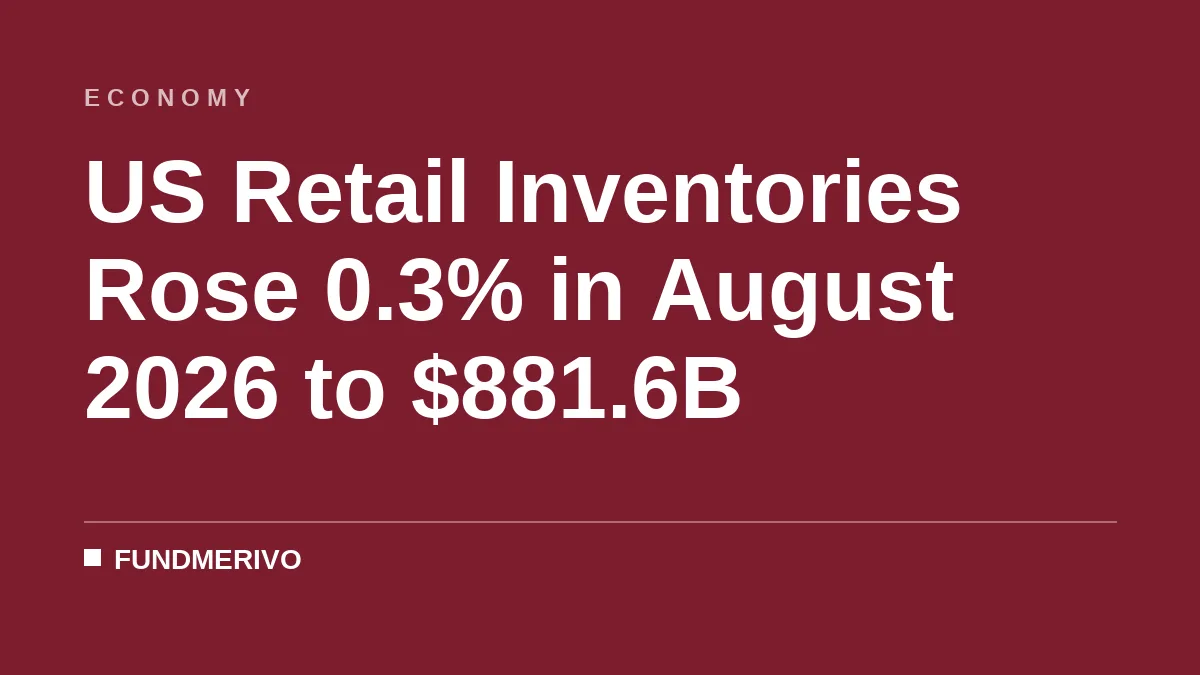 US Retail Inventories Rose 0.3% in August 2026 to $881.6B
