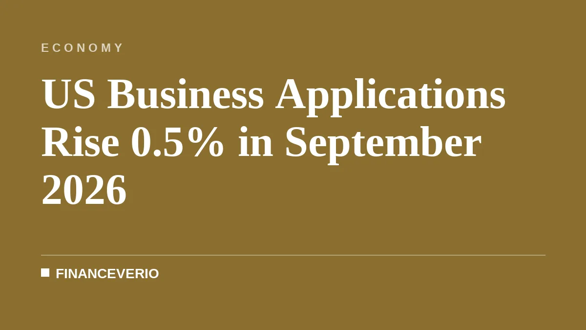 US Business Applications Rise 0.5% in September 2026