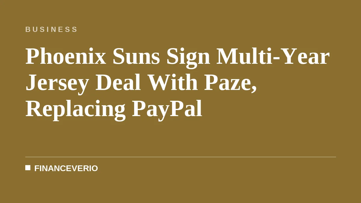 Phoenix Suns Sign Multi-Year Jersey Deal With Paze, Replacing PayPal