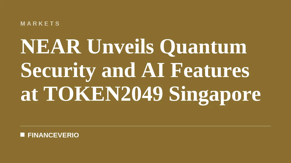 NEAR Unveils Quantum Security and AI Features at TOKEN2049 Singapore