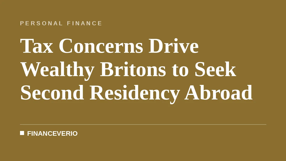 Tax Concerns Drive Wealthy Britons to Seek Second Residency Abroad