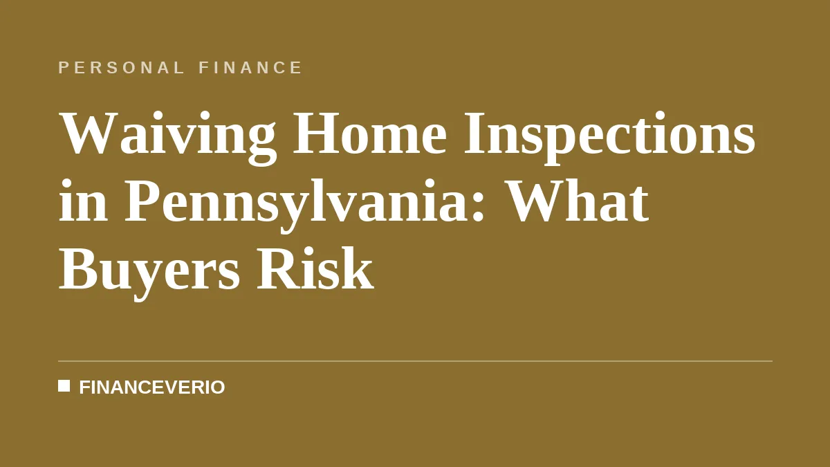 Waiving Home Inspections in Pennsylvania: What Buyers Risk