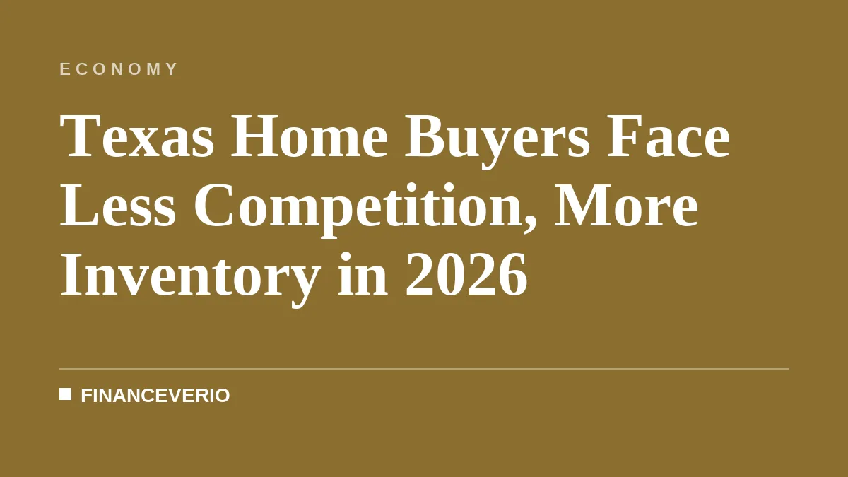 Texas Home Buyers Face Less Competition, More Inventory in 2026