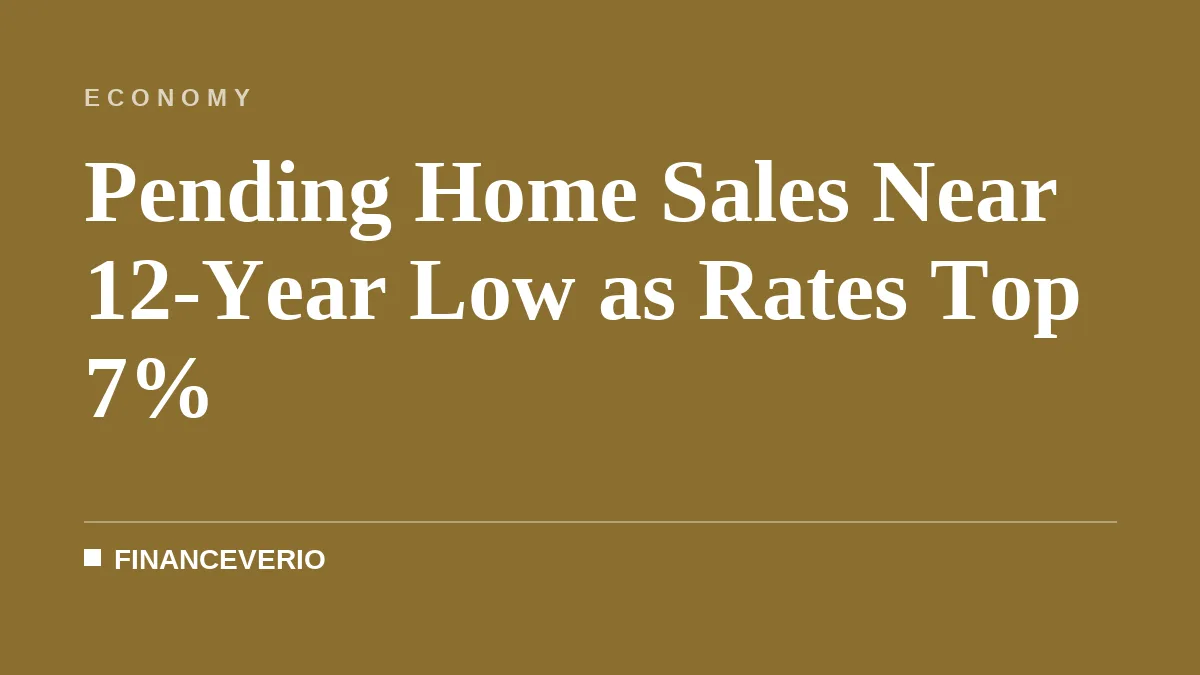 Pending Home Sales Near 12-Year Low as Rates Top 7%