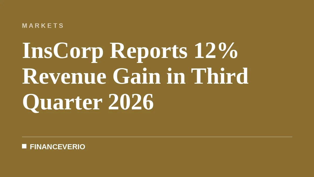 InsCorp Reports 12% Revenue Gain in Third Quarter 2026