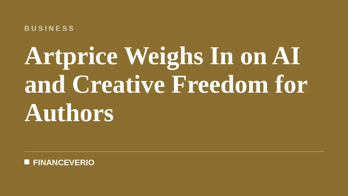 Artprice Weighs In on AI and Creative Freedom for Authors