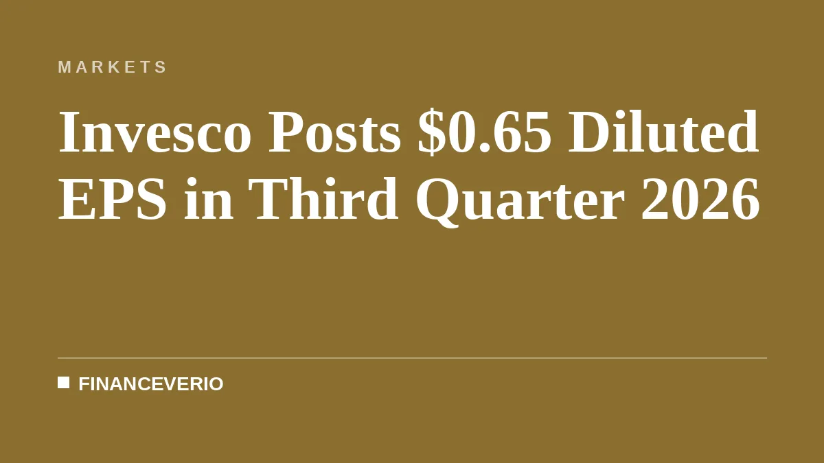 Invesco Posts $0.65 Diluted EPS in Third Quarter 2026