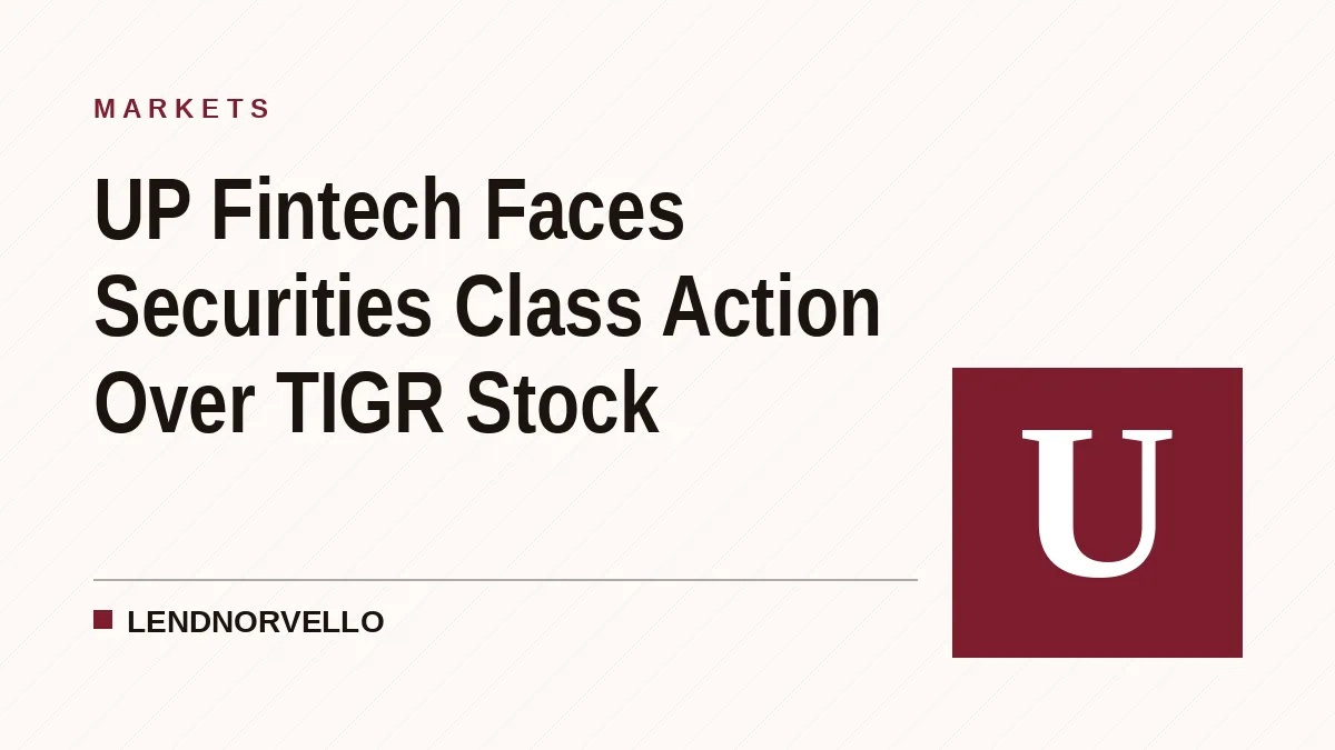 UP Fintech Faces Securities Class Action Over TIGR Stock